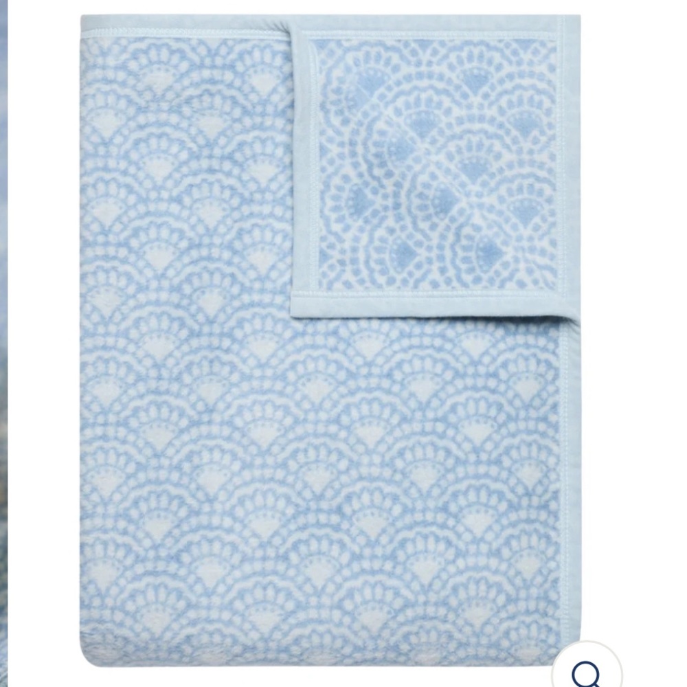 Chappy Wrap Blue Seaside Scallop Blanket. NWT.